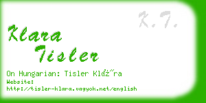 klara tisler business card